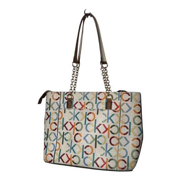 Calvin Klein Rainbow of colors Geometric Tote Bag - Picture 1 of 7